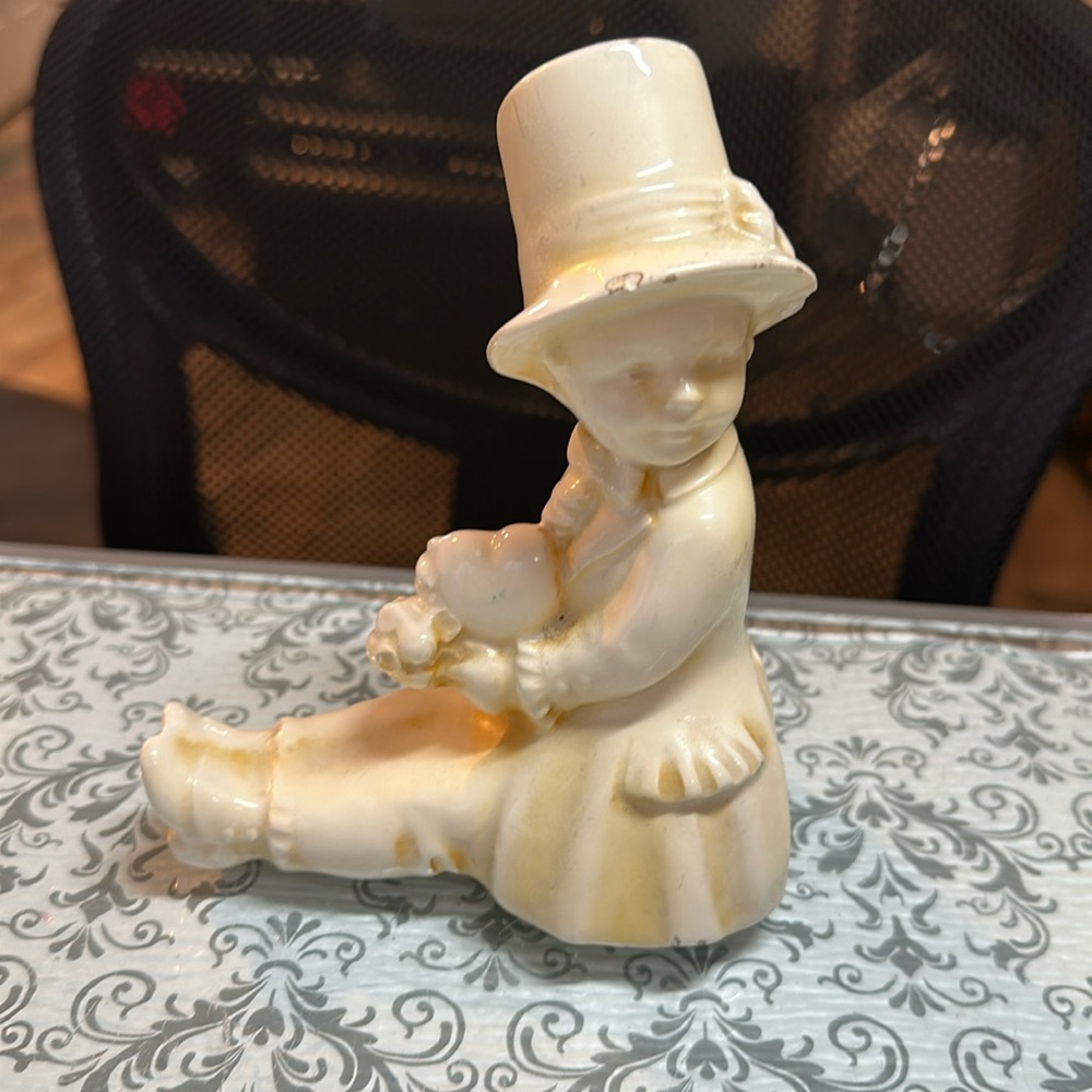 Erphila Germany chalkware vintage boy statue